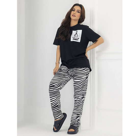 Zebra Nightwear Jersey and Pyjama set