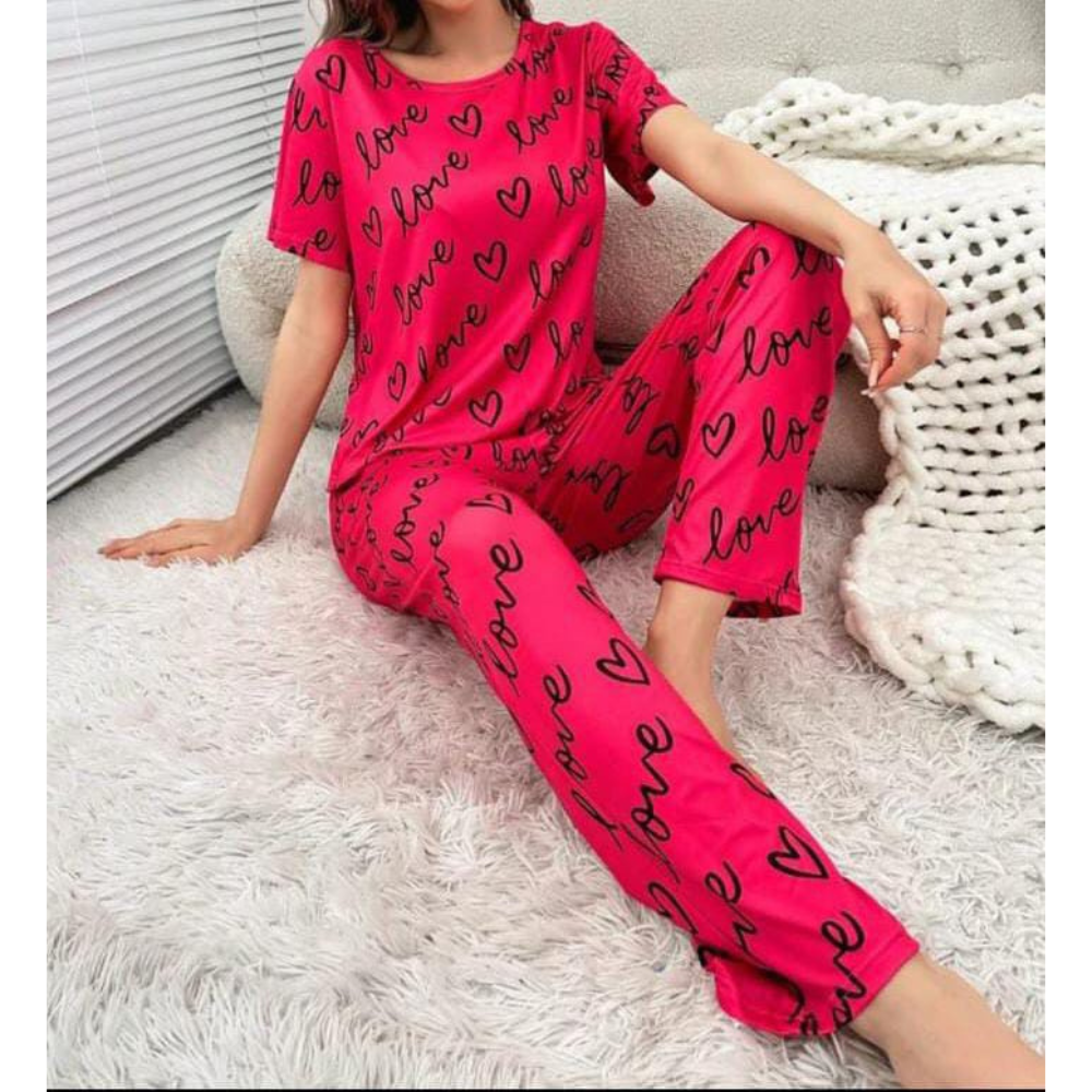 Red Love Woman Night Wear