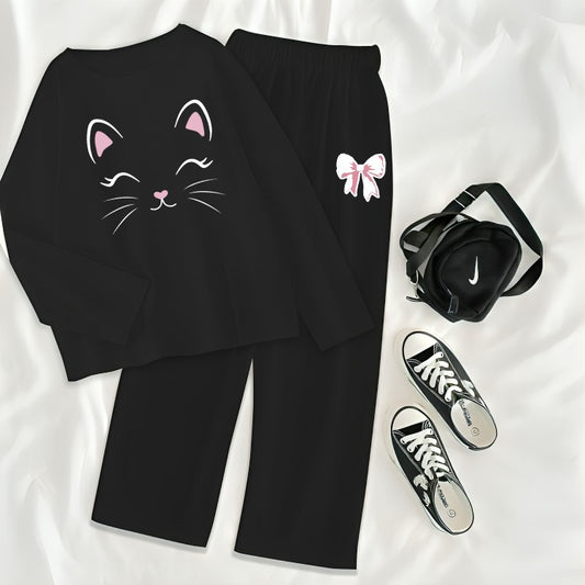 Meow Printed Nightwear