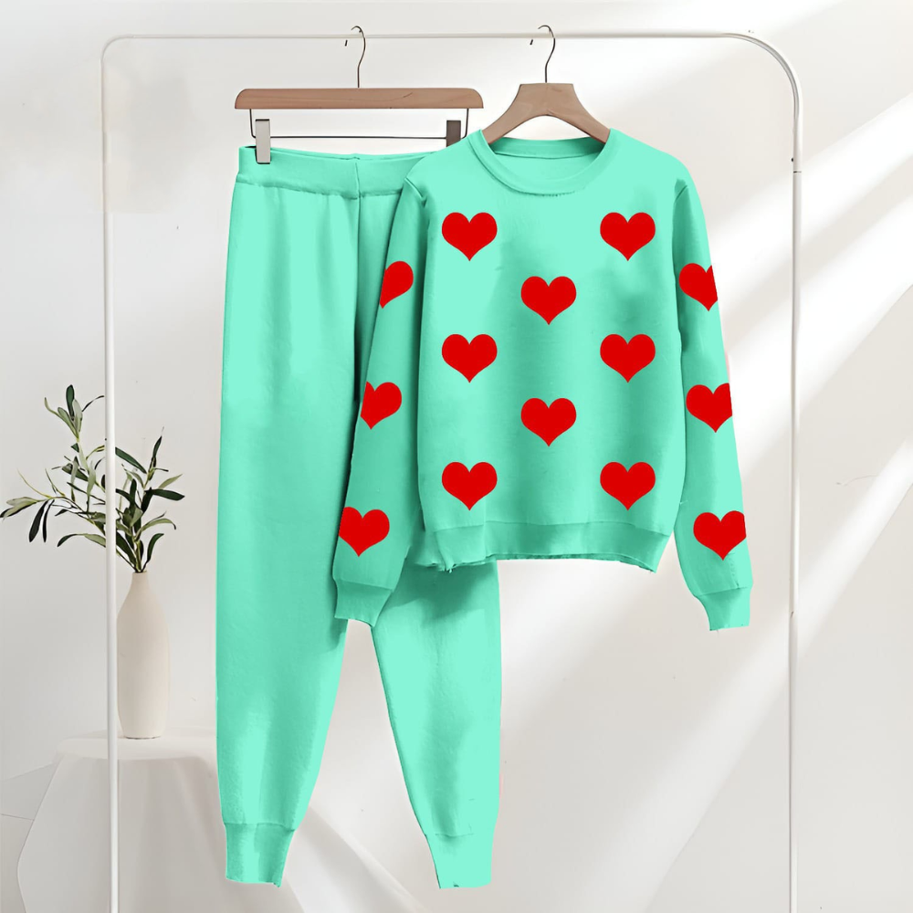 Drop Shoulder Fleece 2Pcs Tracksuit