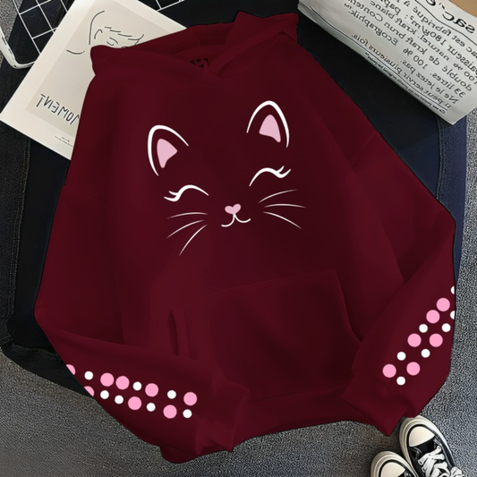 Meeow Printed Hoodie