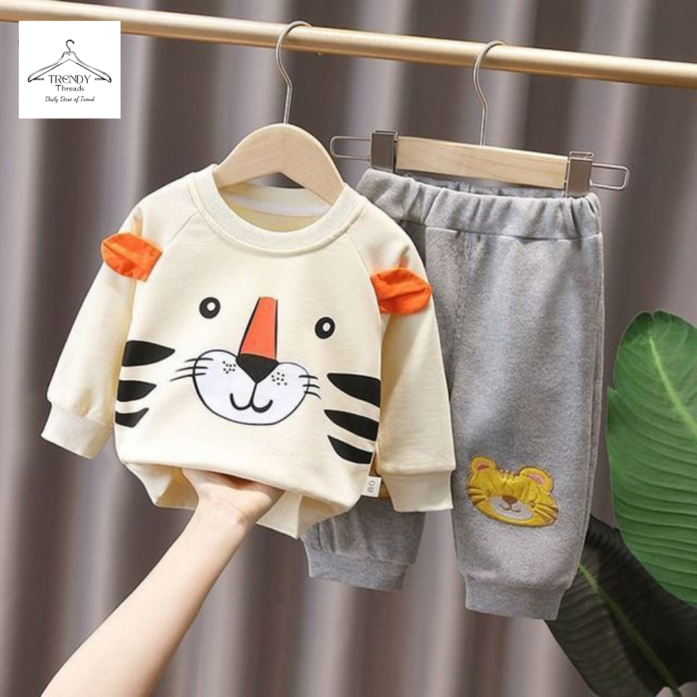 web name: Tiger Face Sweatshirt – Cute Animal Outfit with 3D Ears