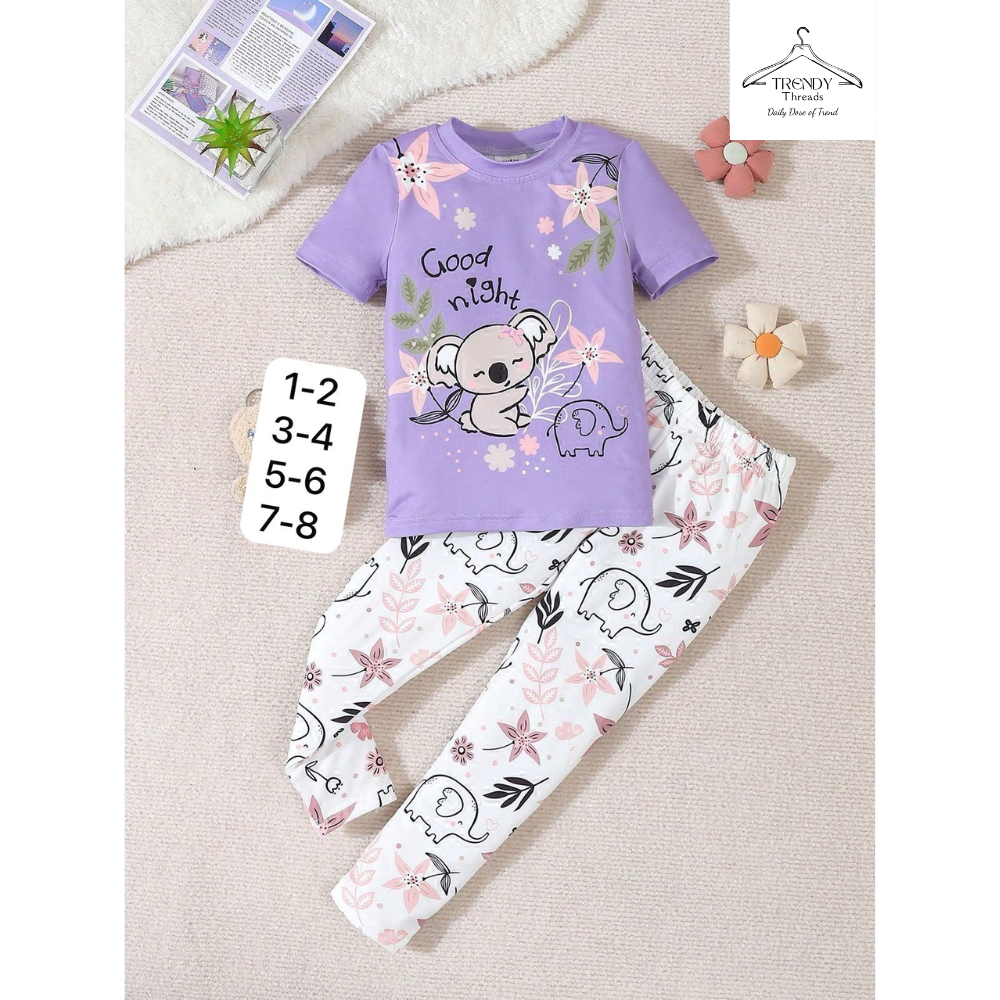 Girls' Koala & Elephant Nightwear Set