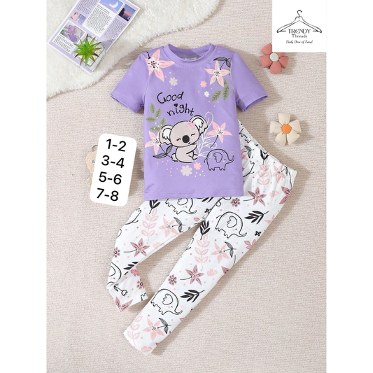 Girls' Koala & Elephant Nightwear Set